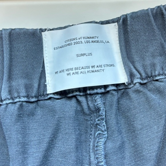 Citizens Of Humanity Charcoal Elastic Waist Pants - Picture 2 of 4